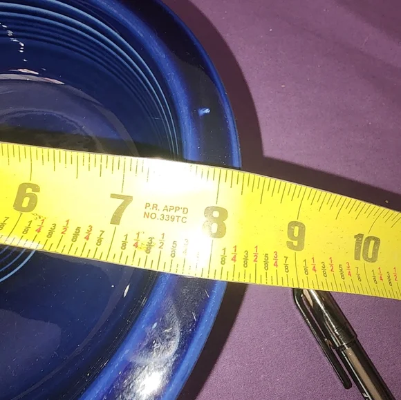 Fiesta. Cobalt. 8 inch bowl. - Picture 3 of 4